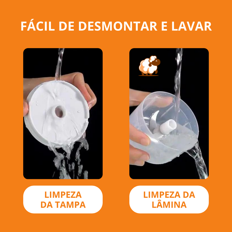 Mini Triturador Elétrico de Alimentos Portátil - USB 250ml / Bivolt