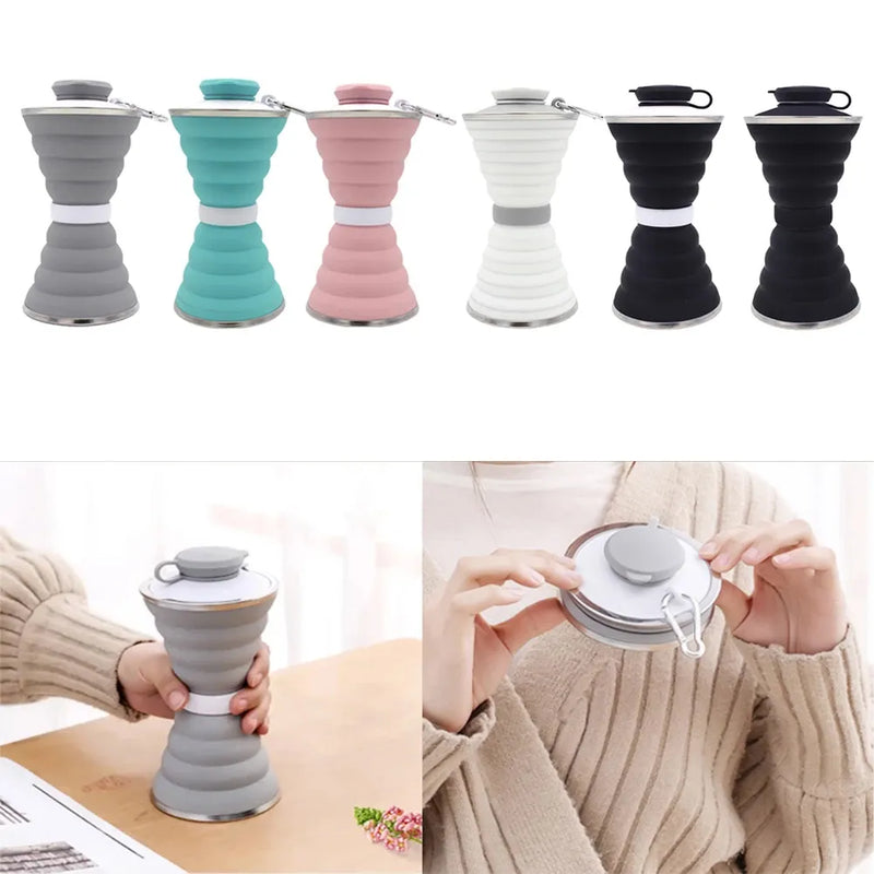 Garrafa Retrátil Silicone / À Prova de Vazamento - 500ml